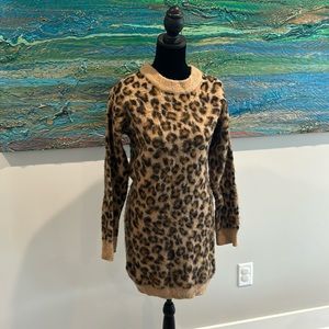 Super soft leopard sweater dress